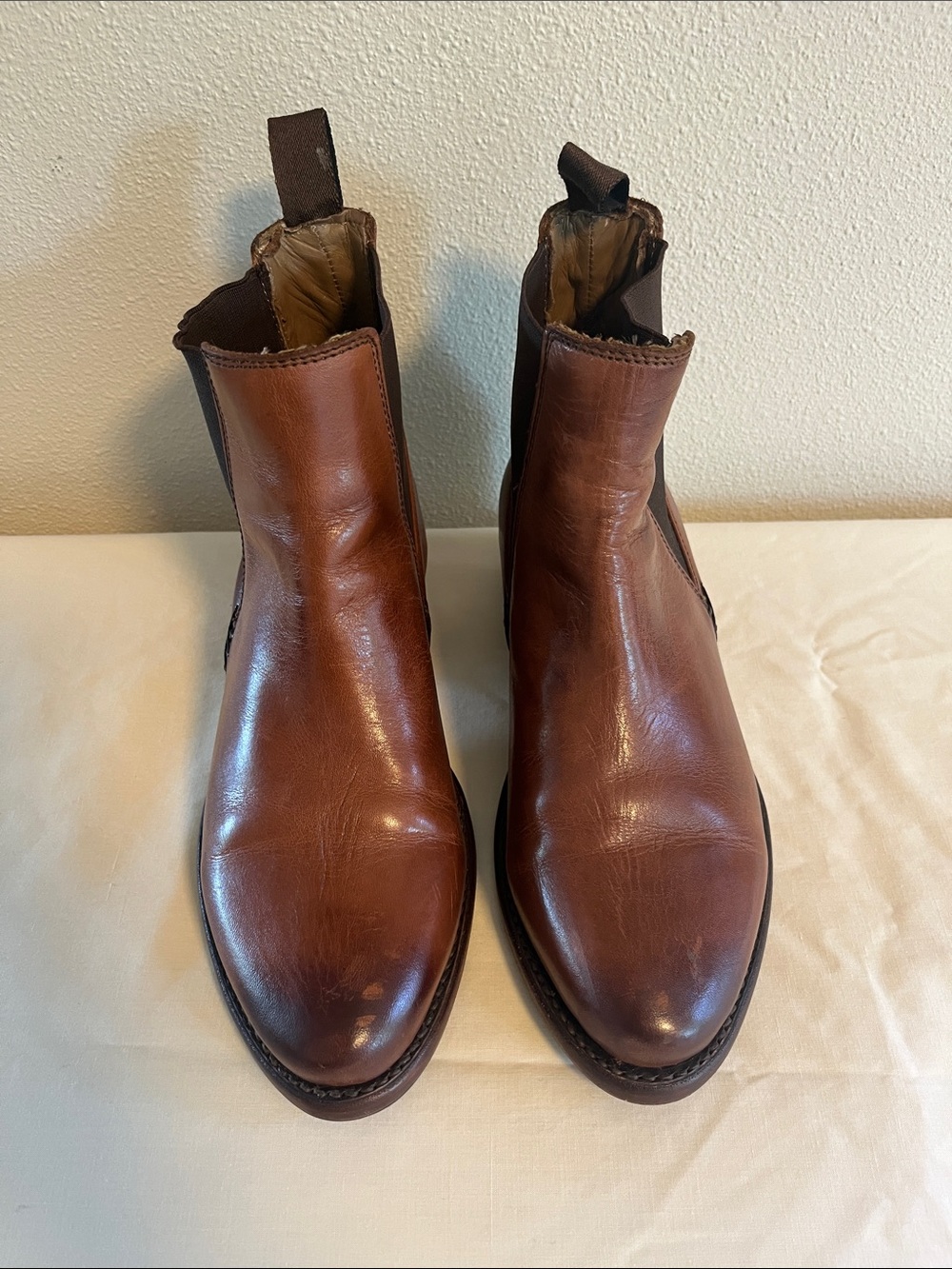 Women's brown leather ankle boots 8.5